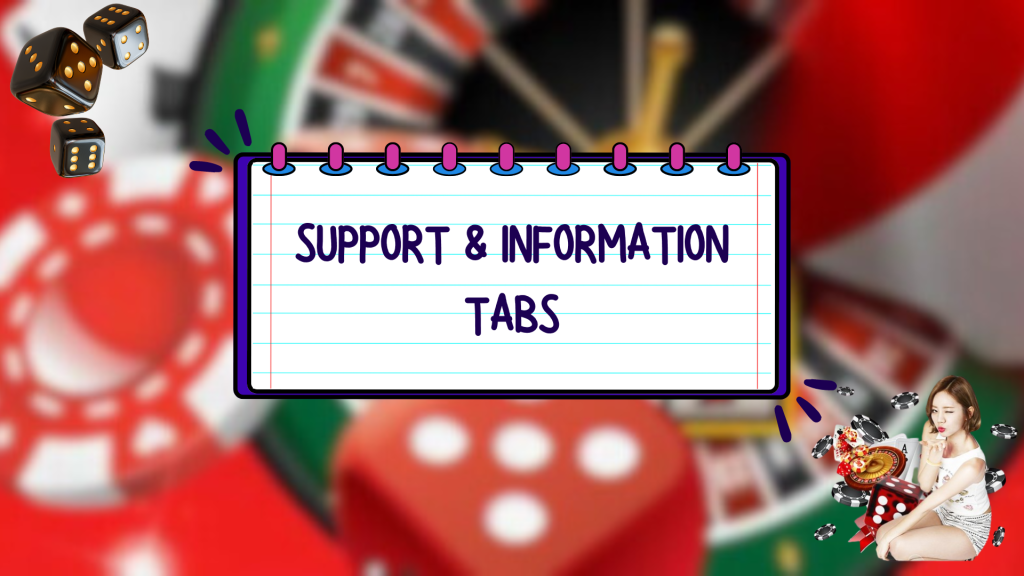 Support & Information Tabs